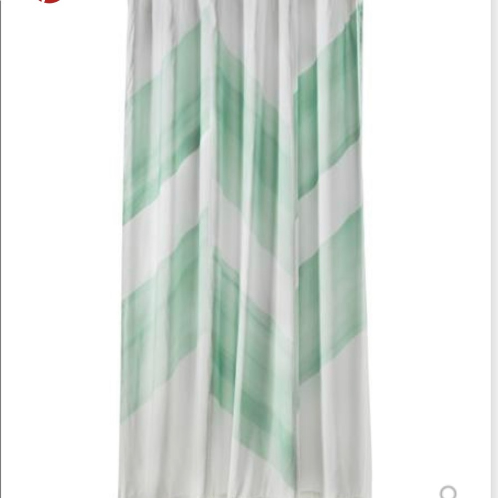 Nate Berkus Watercolor Brushstroke Shower Curtain, Mint